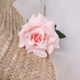 Single Rose Stem in Peach Pink